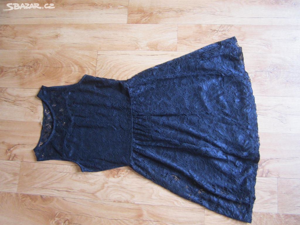 Krajkové šaty tmavě modré, S/M, vyrobeno v Egyptě