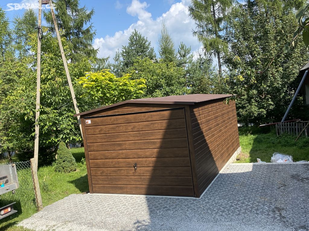 Plechové garáže, plechové stavby, garáž 5m x 5m