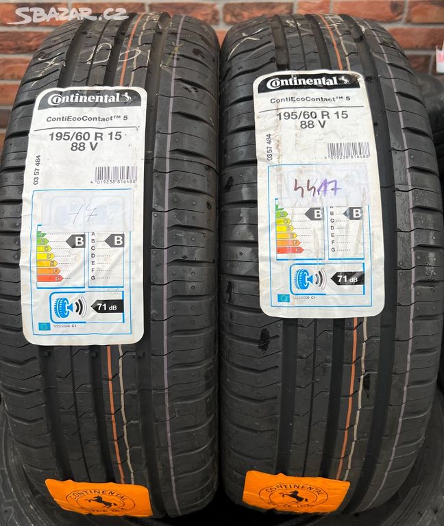 Nové letní pneumatiky 195/60 R15 Continental