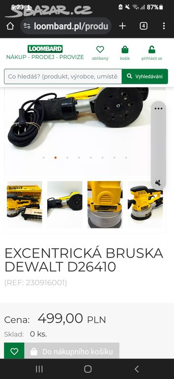 Dewalt d26410 excentrická bruska