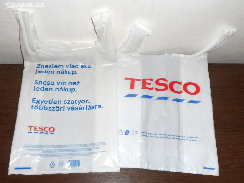 2x igelitová TAŠKA, zn. Tesco