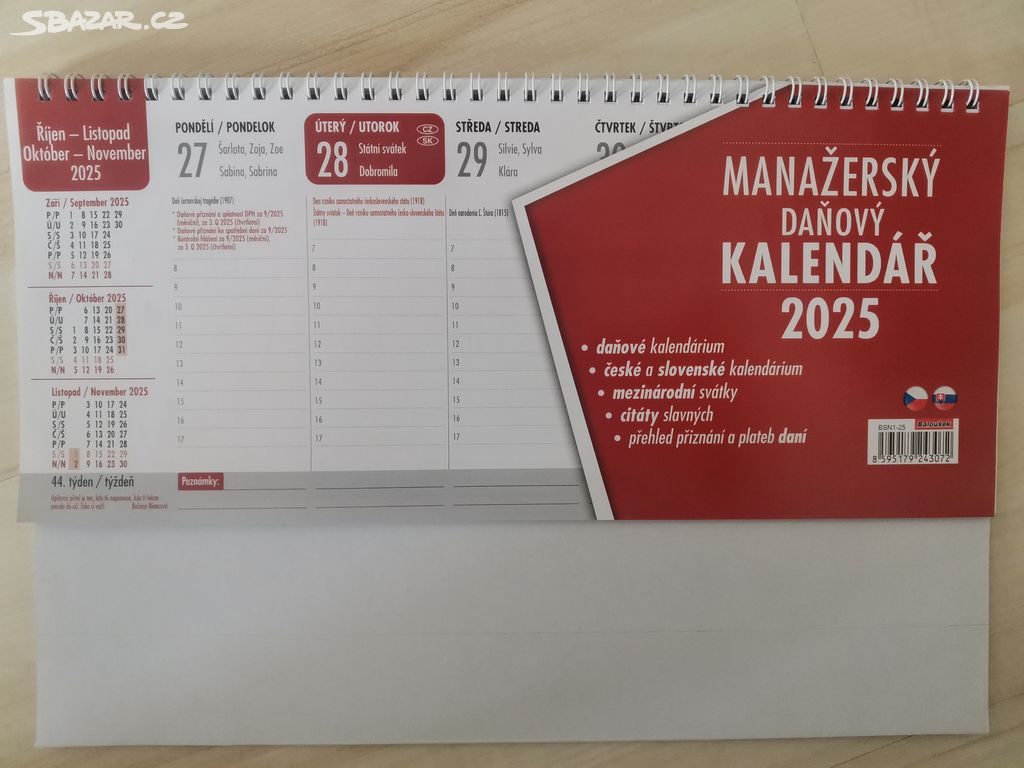 Manažerský daňový kalendář 2025 - nový