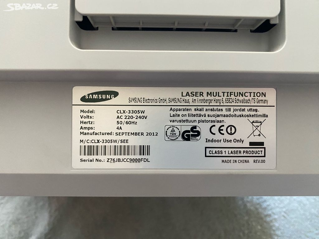 Multifunkční laserová barevná tiskárna Samsung