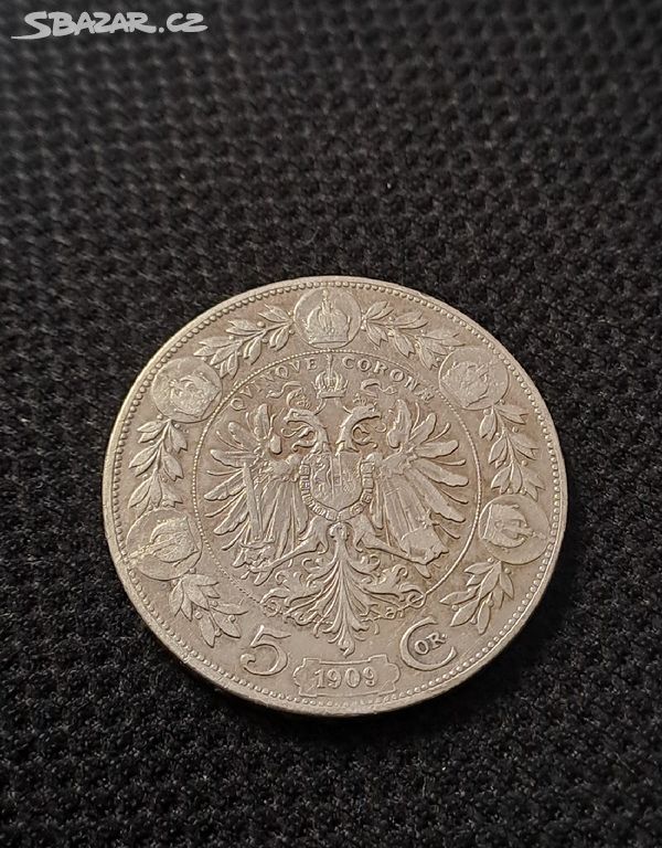 5 koruna 1909 Schwartz FJI RU č.3