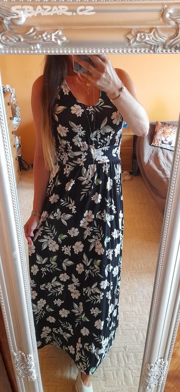 Orsay žerzejové květované dlouhé šaty