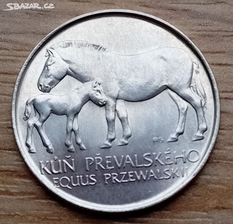 50 Koruna 1987 Kůň Převalského varianta ! b.k.