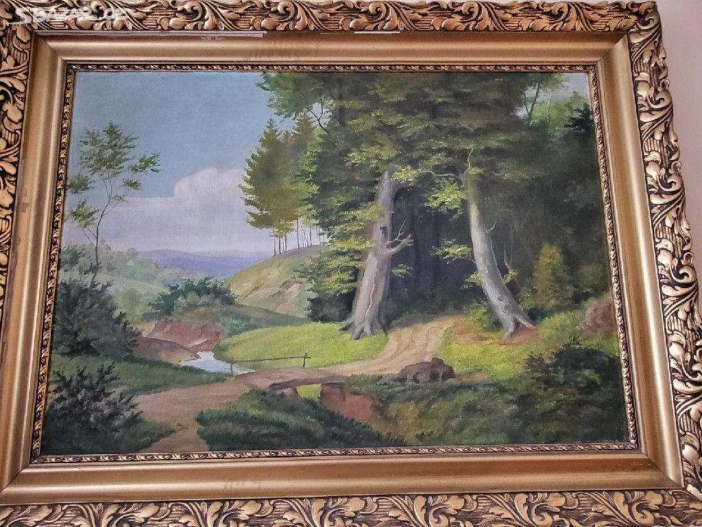Obraz Průša, Stromy s mostem, 118x88 cm