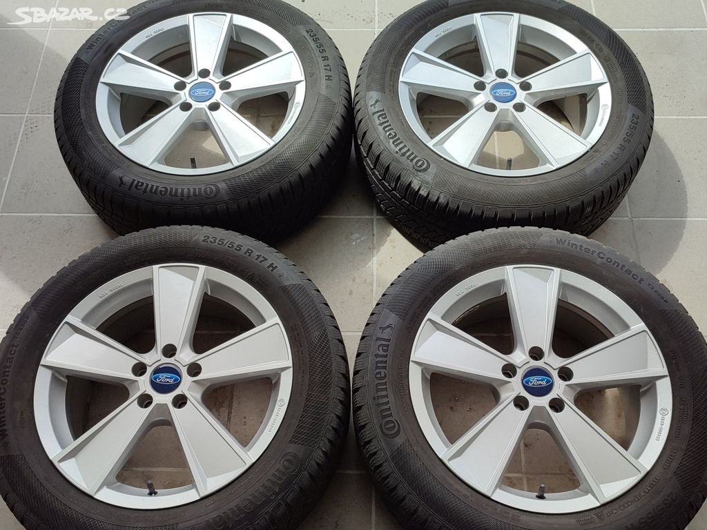 Zánovní ALU kola 17" 5x108 ET45 pneu 235/55/17 9