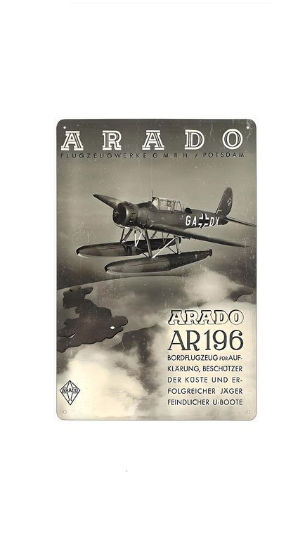 plechová cedule - Arado Ar 196