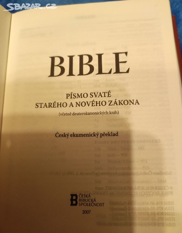 Bible - písmo svaté Starého a Nového zákona 13.v.