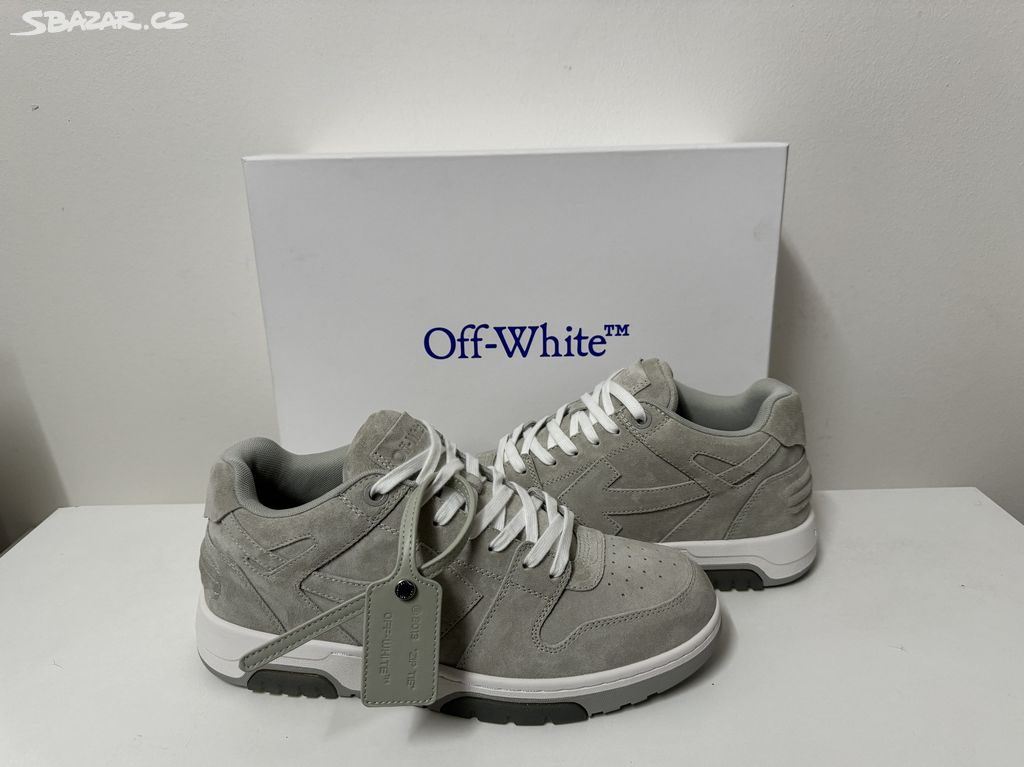 Off-White Out Of Office Cow Suede Grey