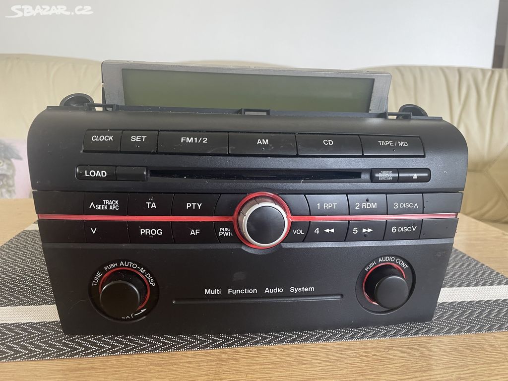 Rádio, panel klimatizace Mazda 3