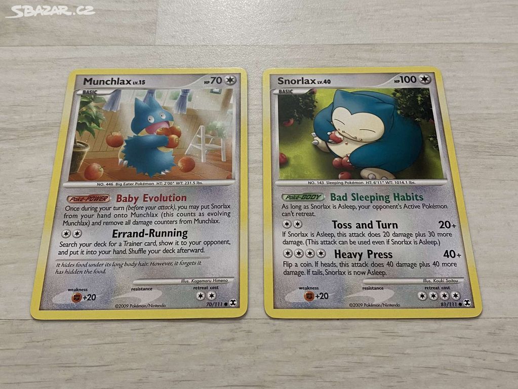 Pokémon karty - Munchlax Evolution