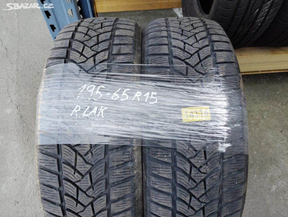 2 KS ZIMNÍ PNEUMATIKA DUNLOP 195/65 R15 91T