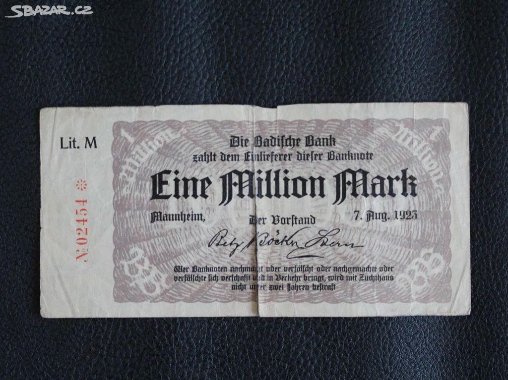 Německo 1000000 (milion) Marek 1923