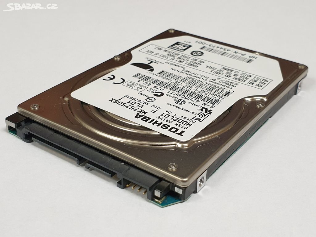 HDD disk TOSHIBA 750GB 2,5" SATA, 5400 ot/min.