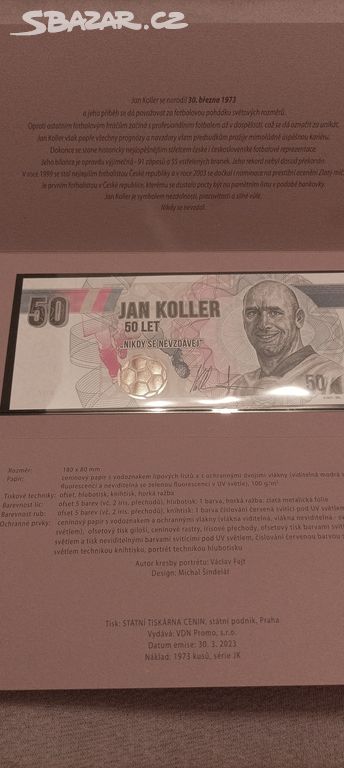 Jan Koller bankovka