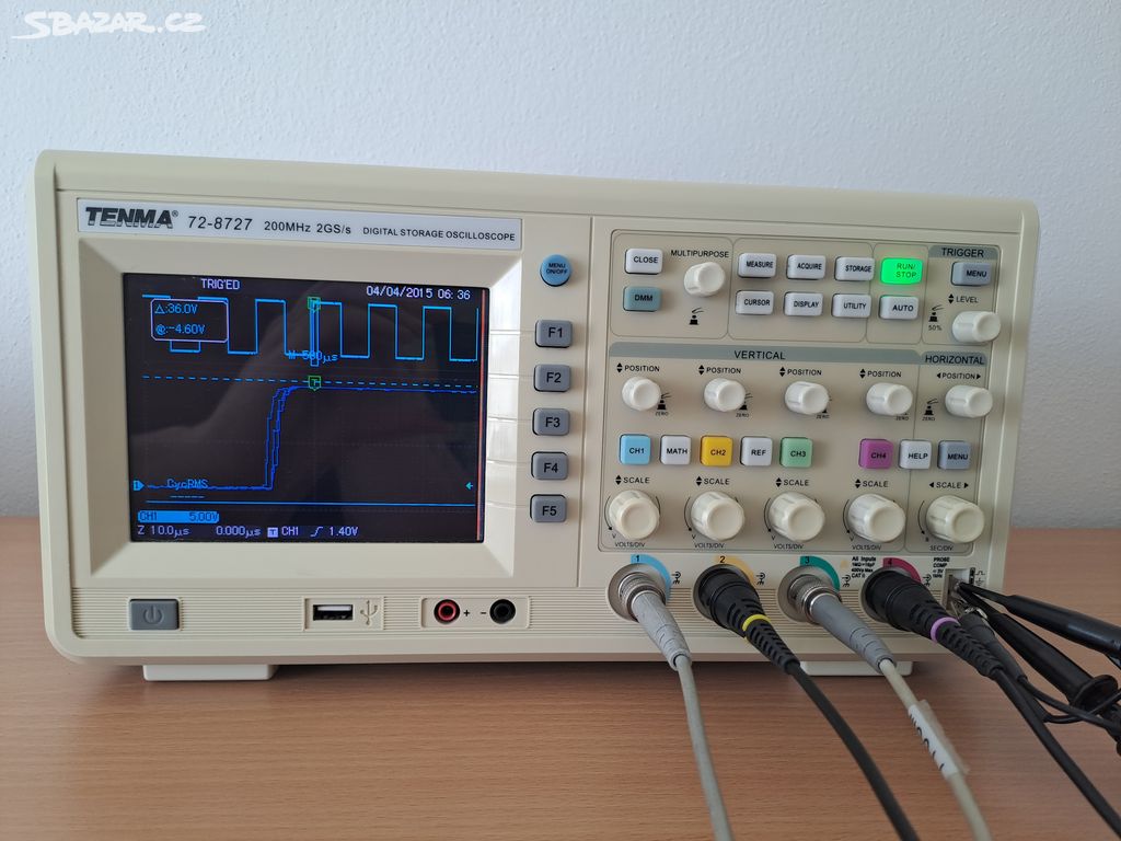 Tenma osciloskop 72-8727, 4 ch, 200Mhz, 2GSa/s