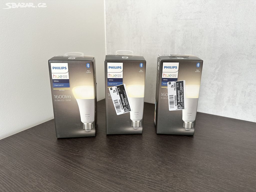 3x Philips Hue White 15,5W E27