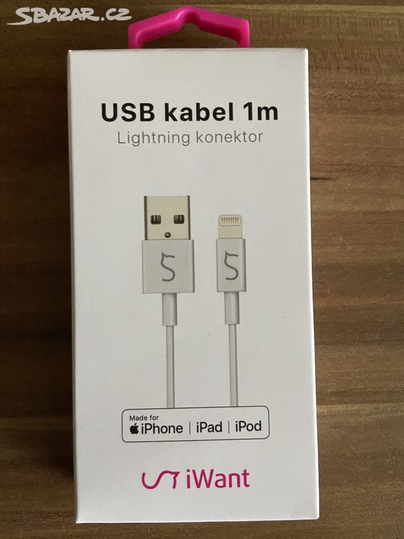 USB kabel, iWant, iPhone, nový