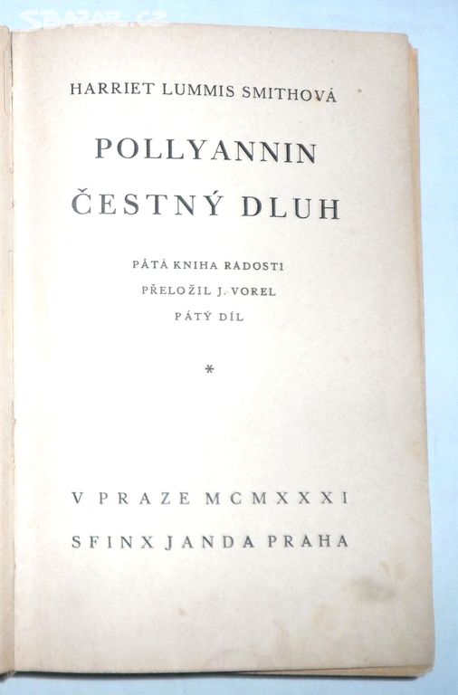 Smith: POLLYANNIN čestný dluh, 5. díl, 1931