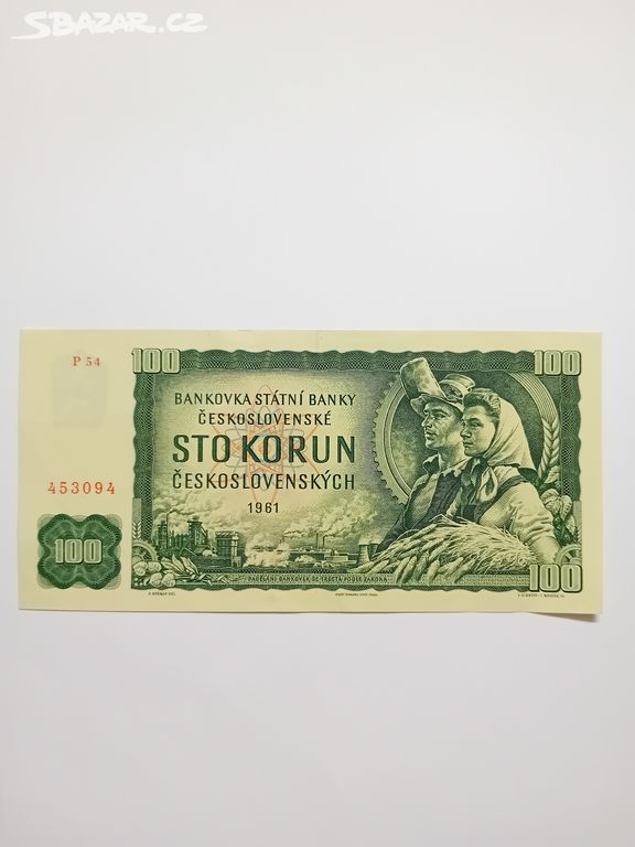 Bankovka 100 korun 1961