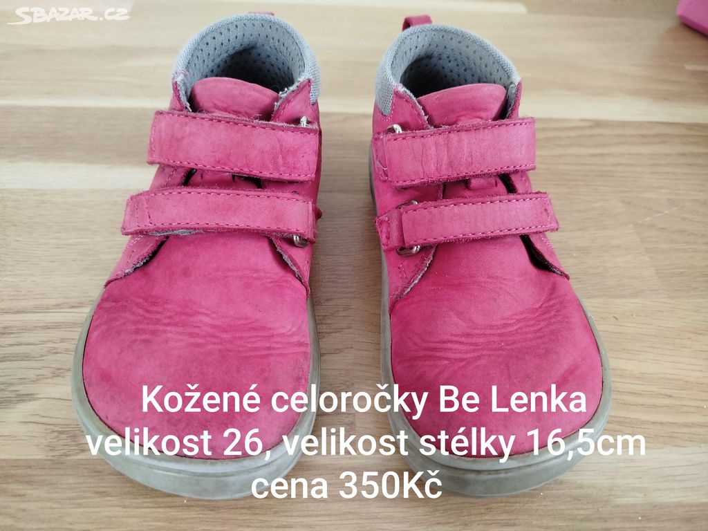 Dětské růžové kožené celoročky BeLenka 26