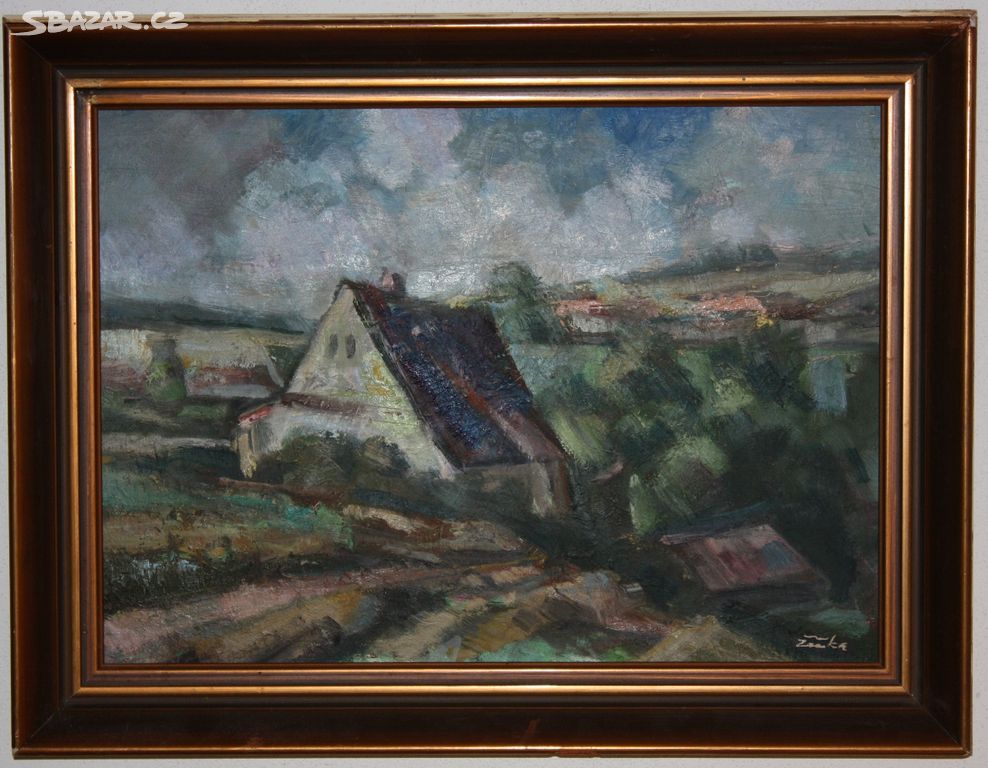 Jiří Žižka (1954-2009) obraz olej karton 58 x44 cm
