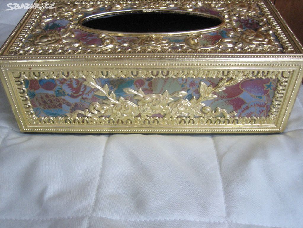 Luxusní Box na kapesníky - bohatě zdobený