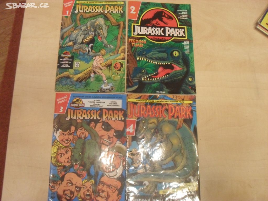 Jurassic park č. 1 a 2 komiks