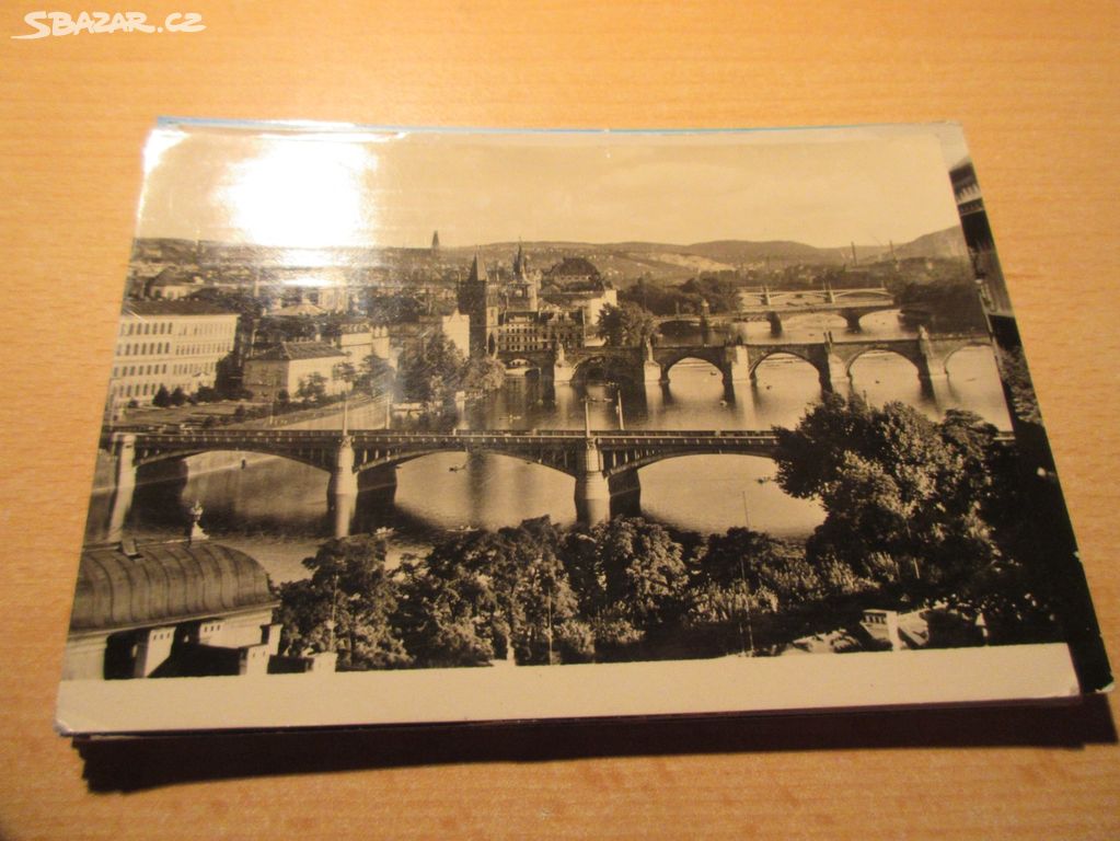 Pohlednice Praha -mosty 1954