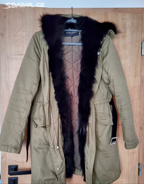 Khaki parka s pravou kozesinou Rosice Brno venkov Sbazar.cz