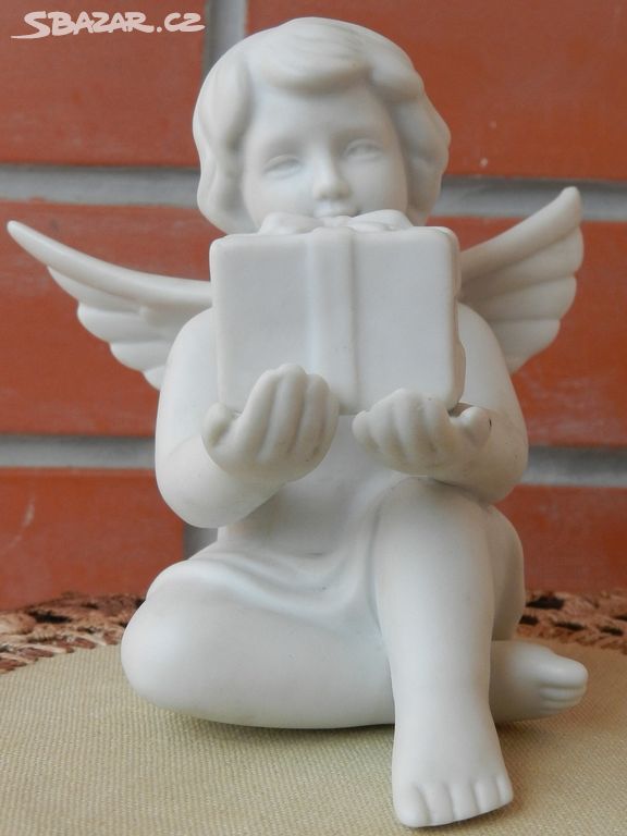 Anděl s dárkem Rosenthal Něm 1.pol. 20 st. biskvit