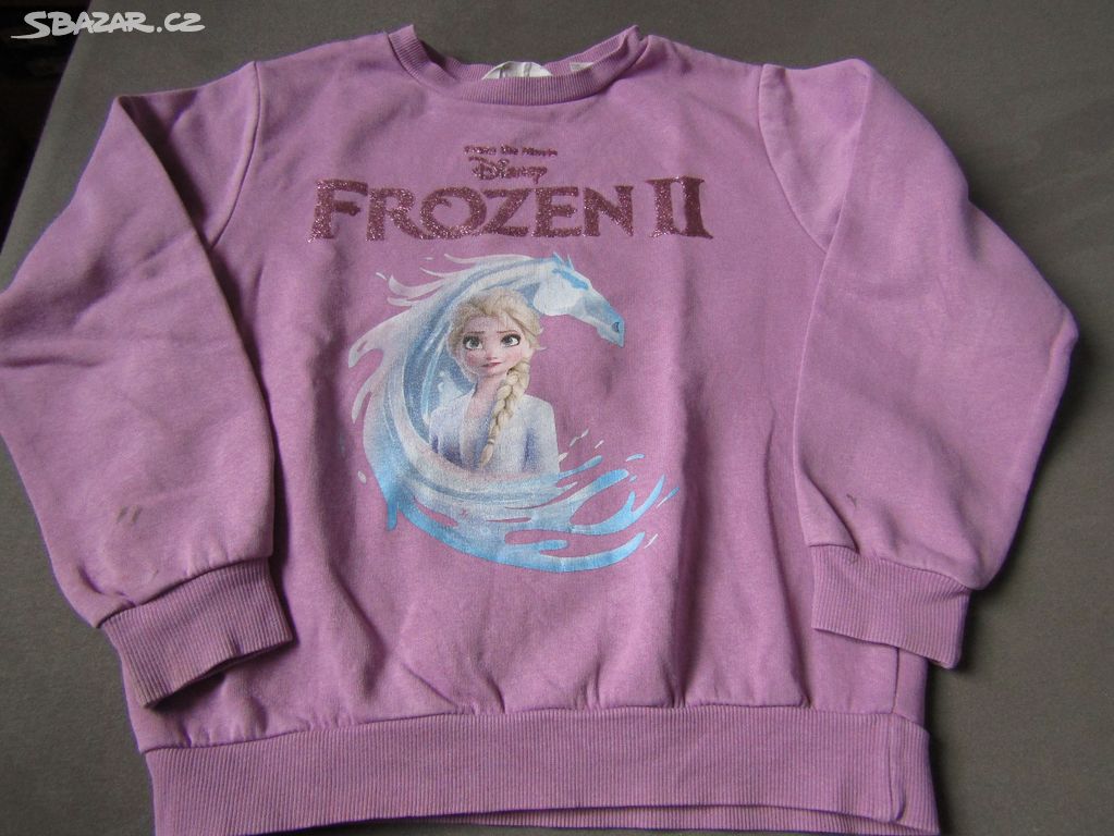 Mikina Frozen II pro holku vel.122/128 zn.H & M