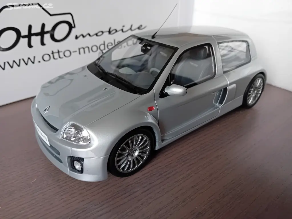 Miniature Ottomobile 1/18 - Renault Clio V6 Phase 1 - Gris (2001) - OT1034 - Occasion