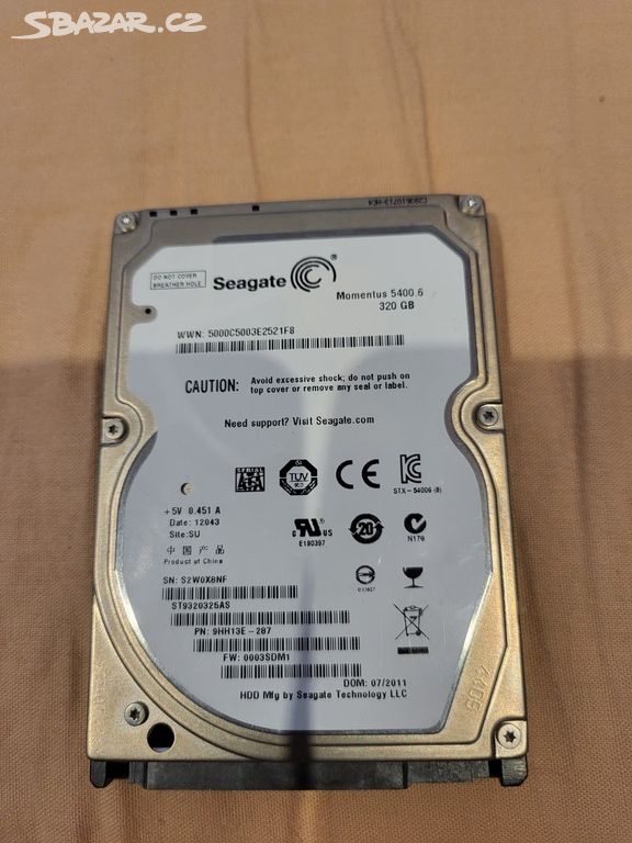 2,5 palcový HDD Seagate 320 Gb