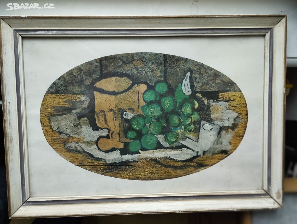 Reprodukce obrazu Georges Braque: Zátiší s hroznem
