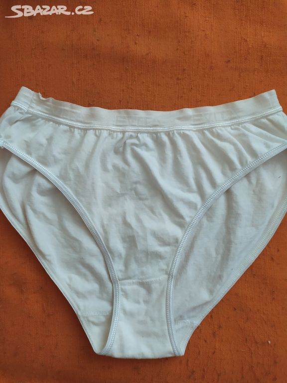 Dámské bavlněné pružné bílé kalhotky Evita 42/44