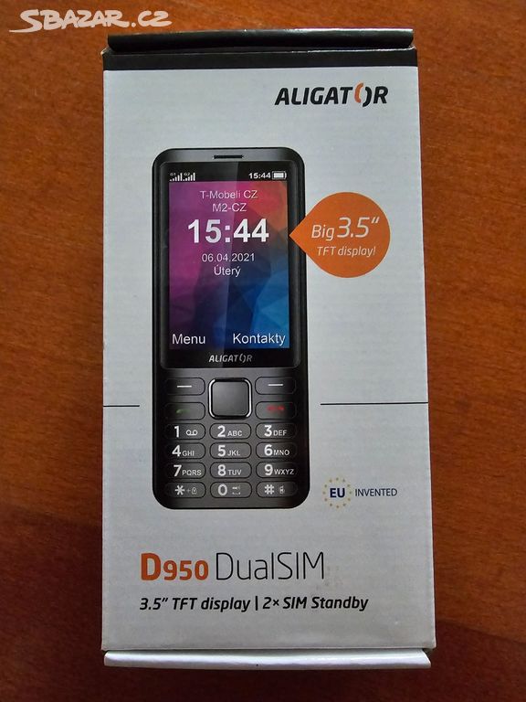 Nový mobilní telefon Aligator D950 černý