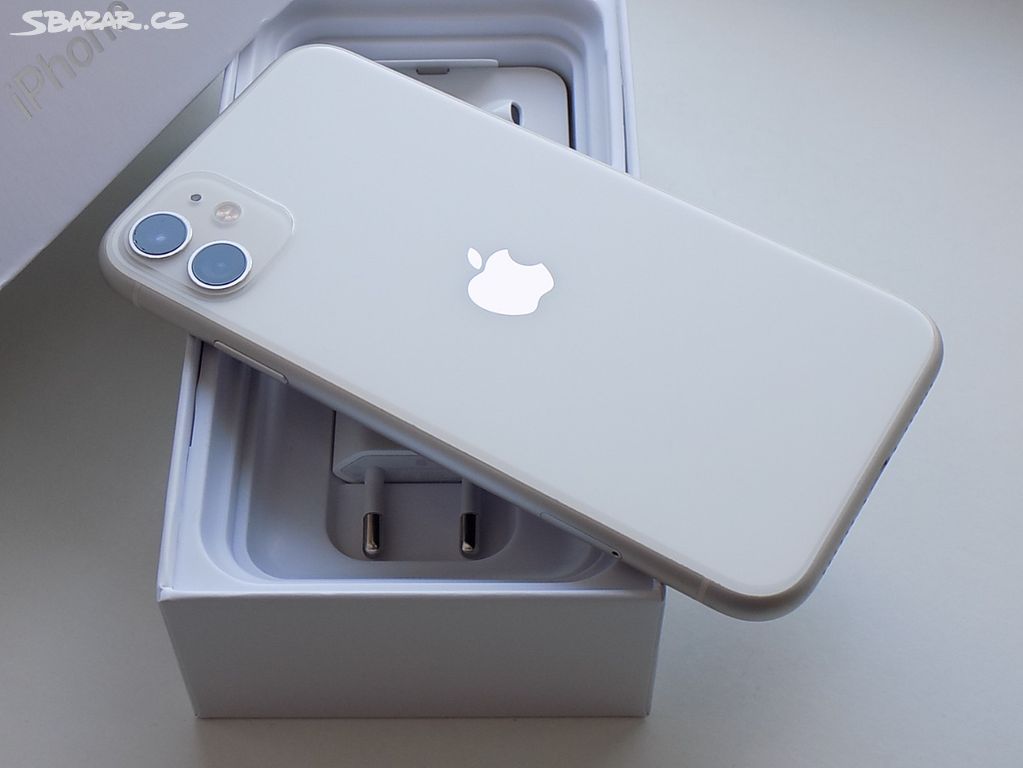 APPLE iPhone 11 64GB White - ZÁRUKA - 100% BATERIE