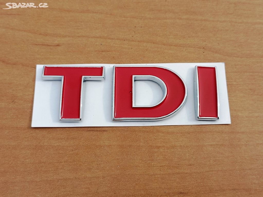 TDI nápis červený VW