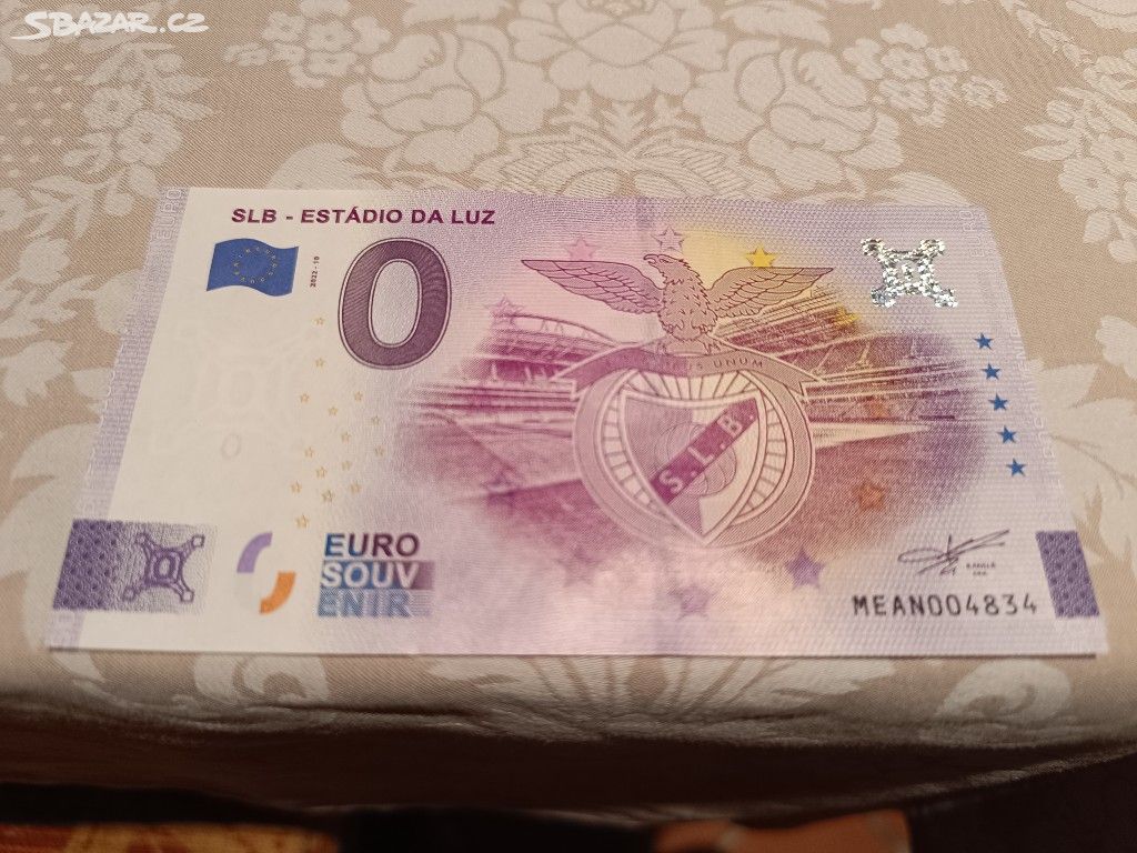 0 euro bankovka Benfica Lisabon