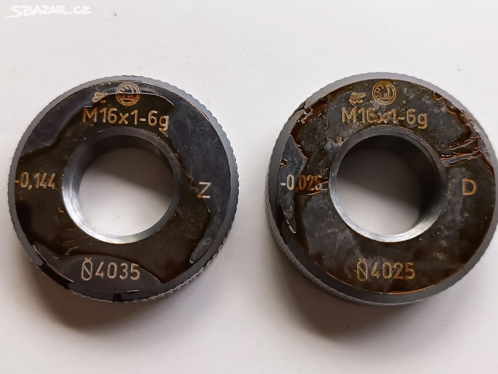 Závitový kroužek M16x1 kalibr NOVÝ/ doklad výběr
