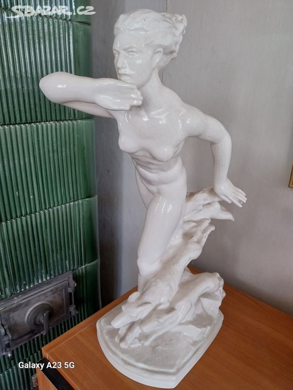 starožitná socha Diana s chrty - Lichtag