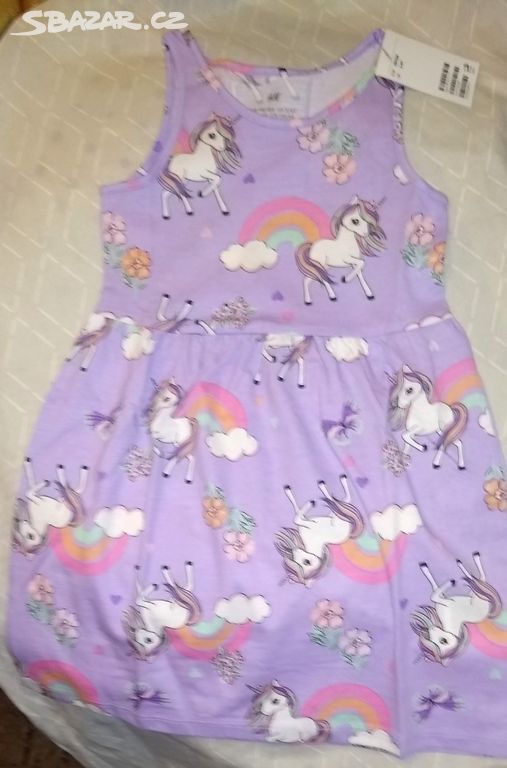 Nové 98 104 letní šaty jednorožec H&M unicorn