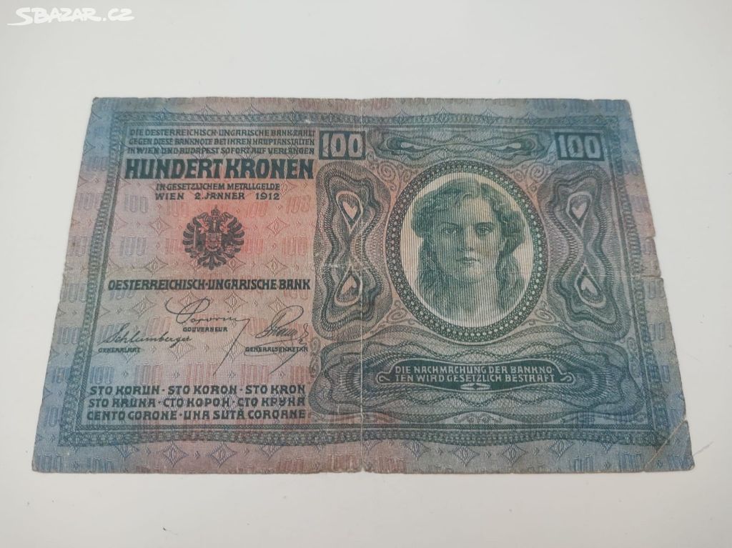 Bankovka Rakousko-Uhersko - 100 Kronen 1912