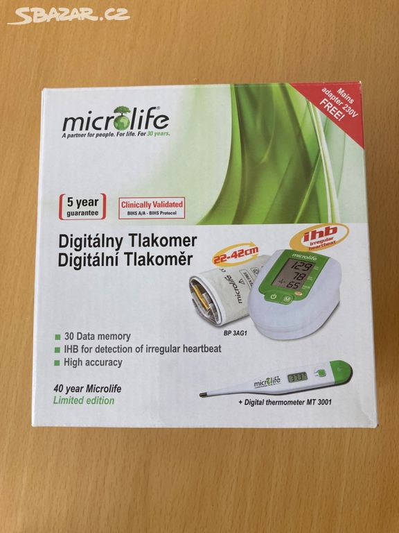 Nový tlakoměr/tonometr Microlife 3AG1