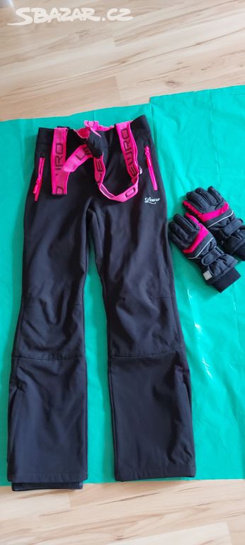 Dívčí lyžařské kalhoty + rukavice
