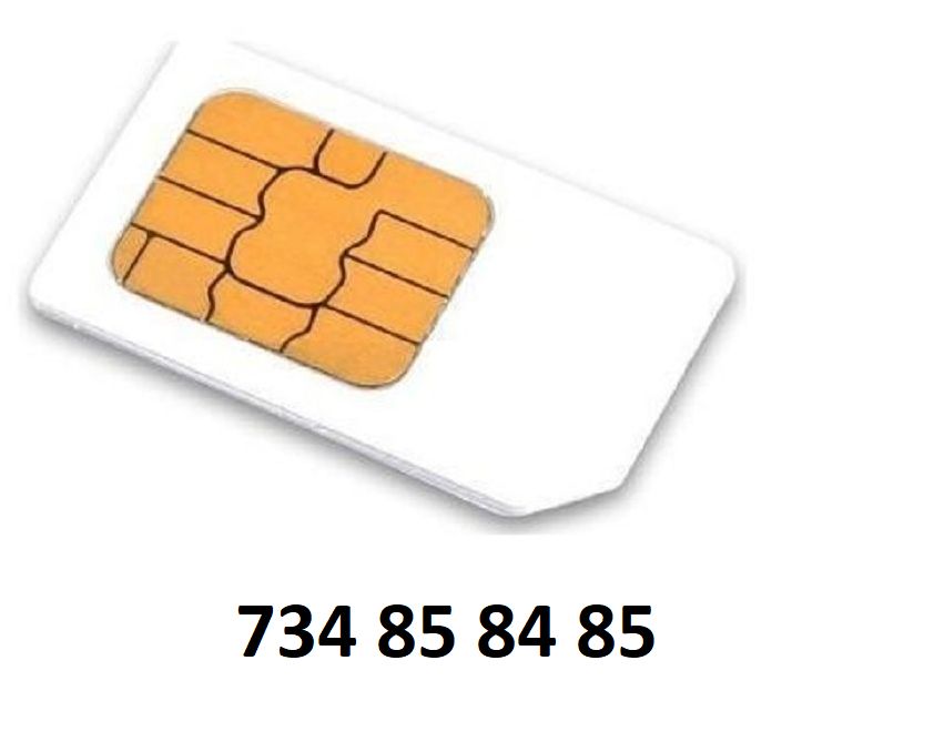 Nová sim karta - zlaté číslo: 734 85 84 85