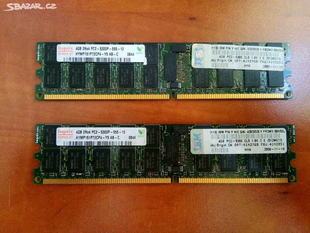 Paměti do PC Hynix 2x4GB 5300 DDR2-667MHz